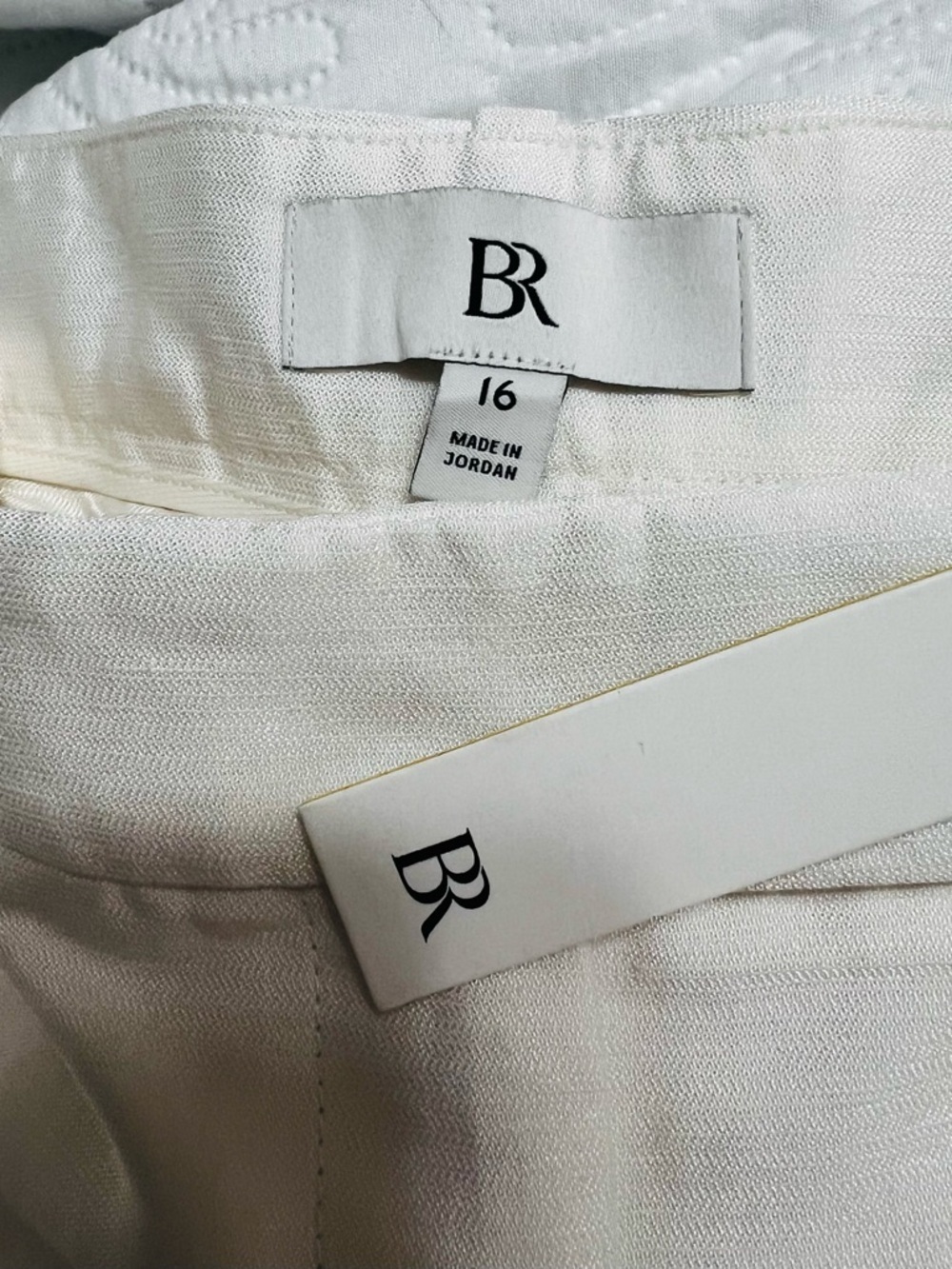Banana Republic Cream High-Waist Straight Linen-Blend Pants 16 nwt - Picture 8 of 13